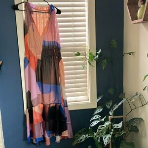 Rebecca Minkoff Peach and Cream Dress